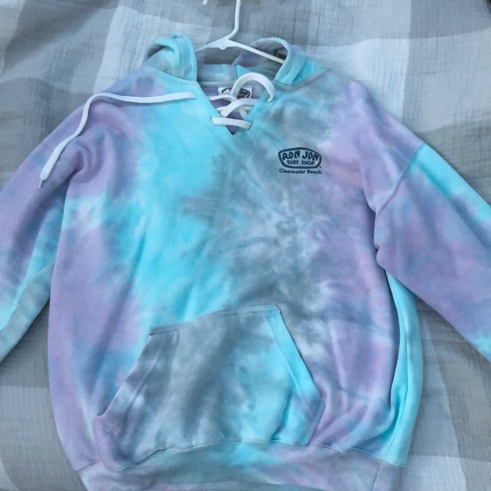 tie dye ron jon surf shop hoodie💜💙